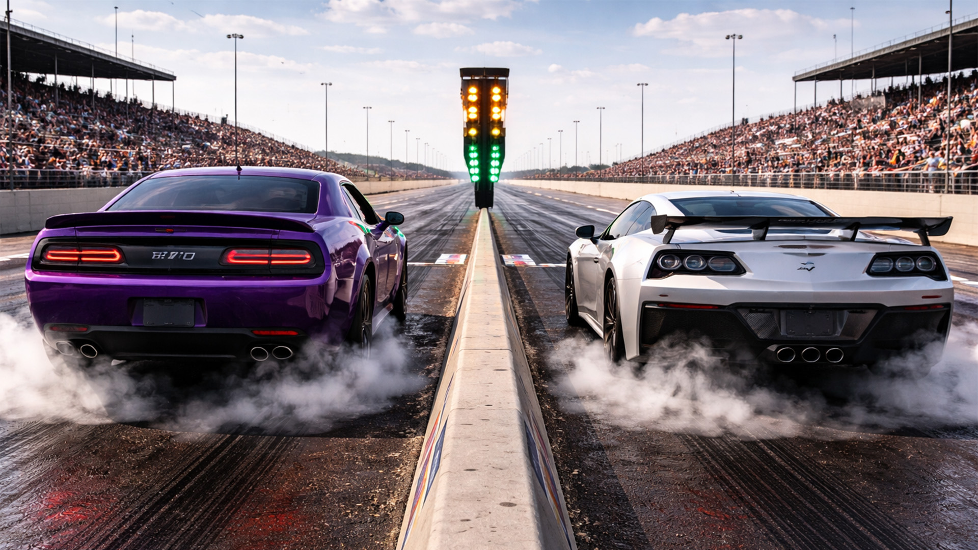 Chevrolet Corvette ZR1 vs Dodge Demon 170 drag race