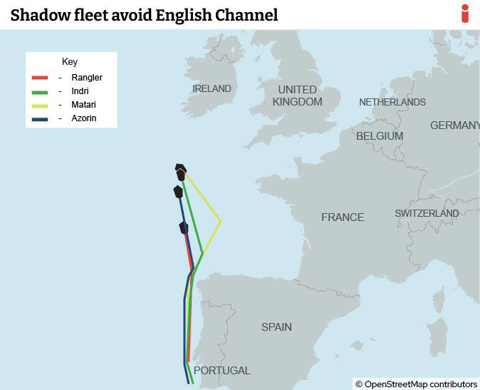 Putin’s ‘shadow fleet’ tankers veer away from Channel after UK vows to ...