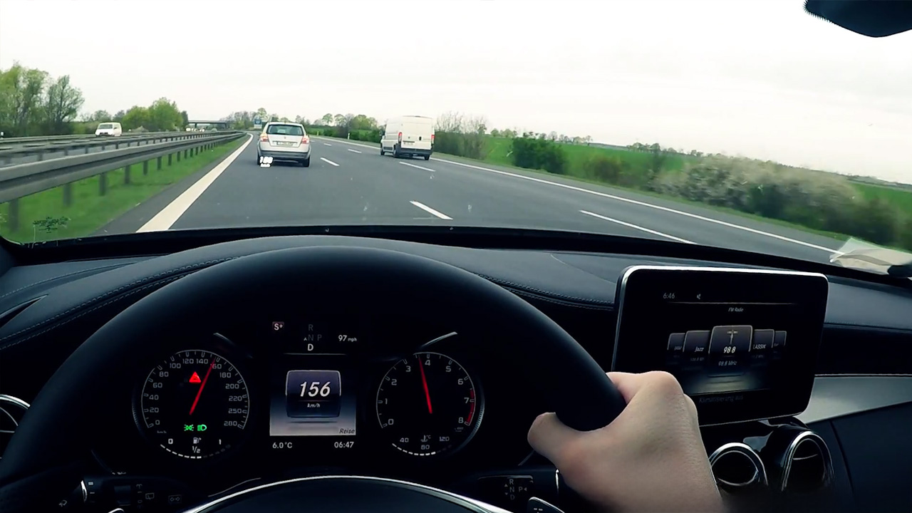 Mercedes AMG acceleration and engine sound benchmark