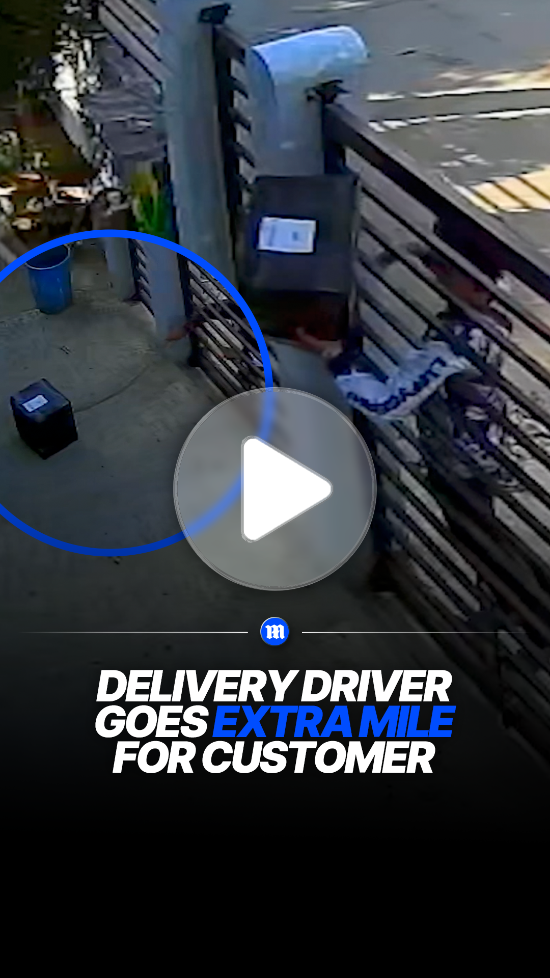 Delivery driver finds clever way to drop package through gate