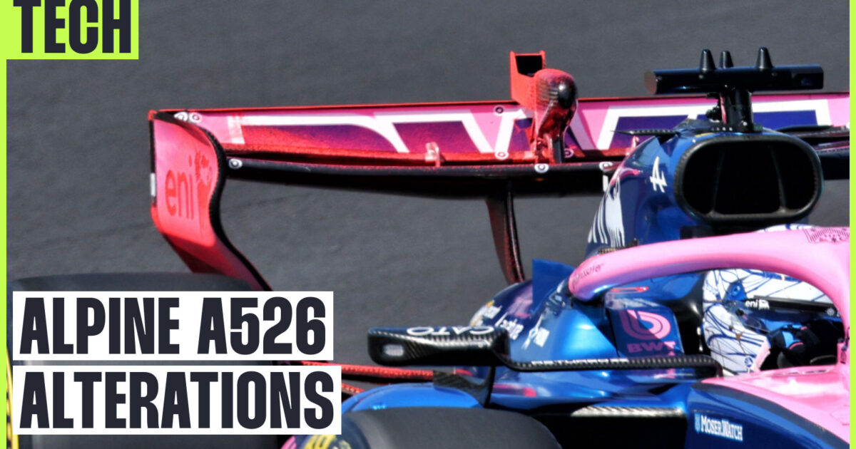 Alpine get inventive with new rear wing active aero pod winglet