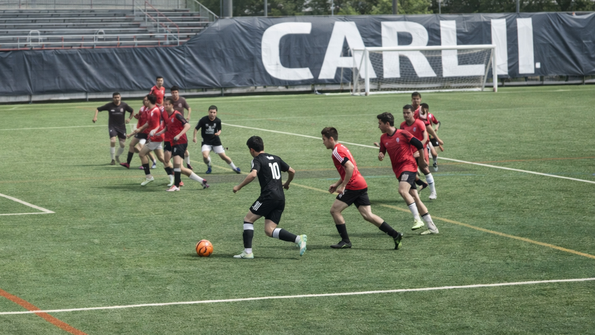 One player facing the whole team alone