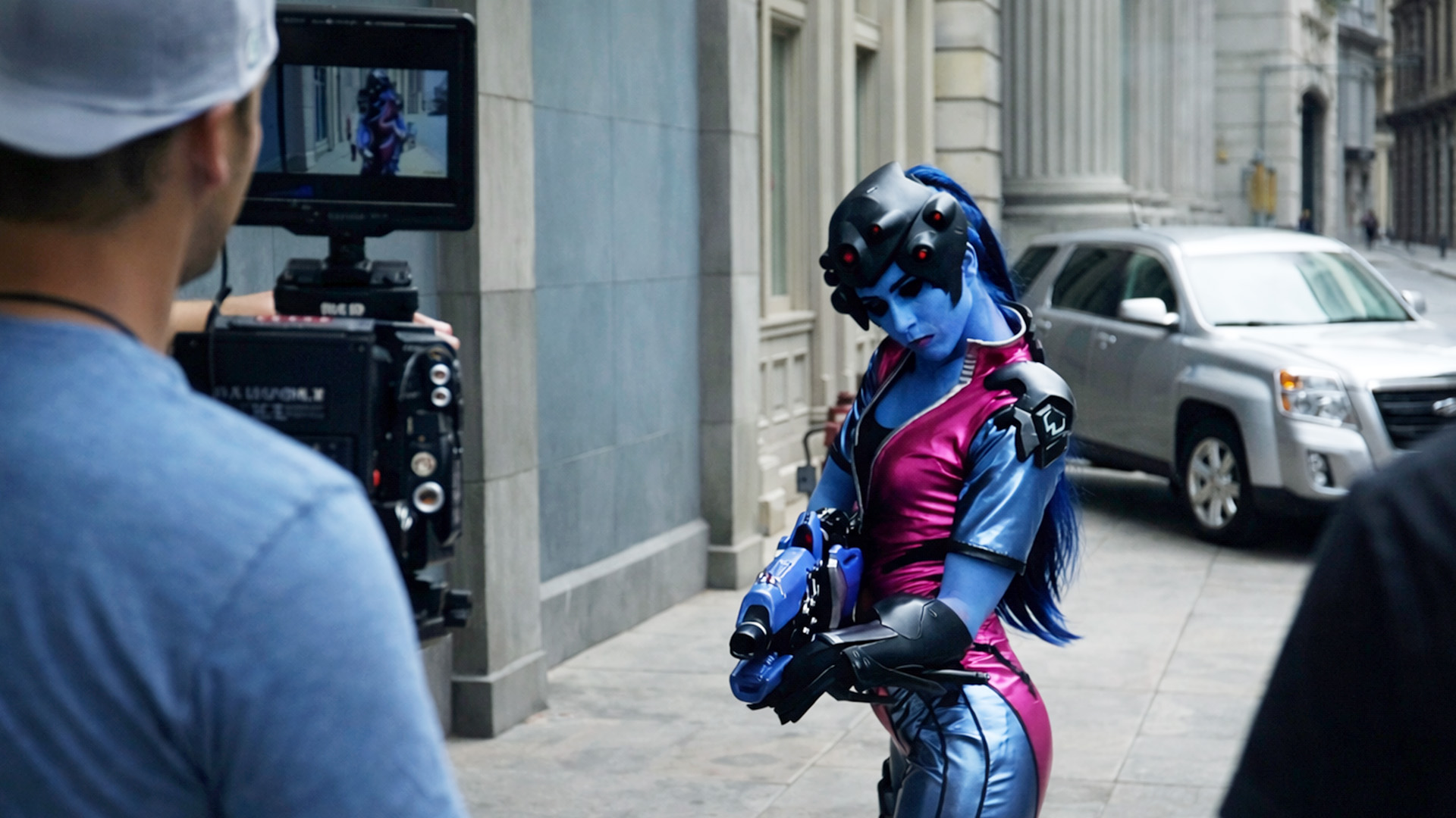 Creating a hero battle scene on camera