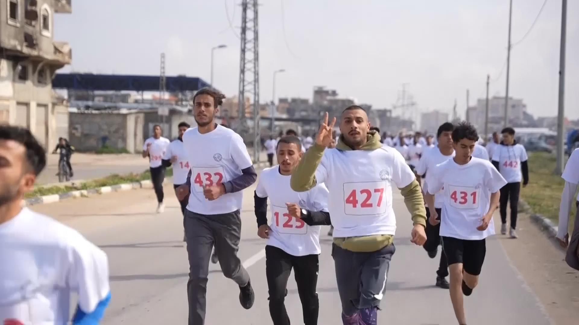 Gaza hosts first running event since the war