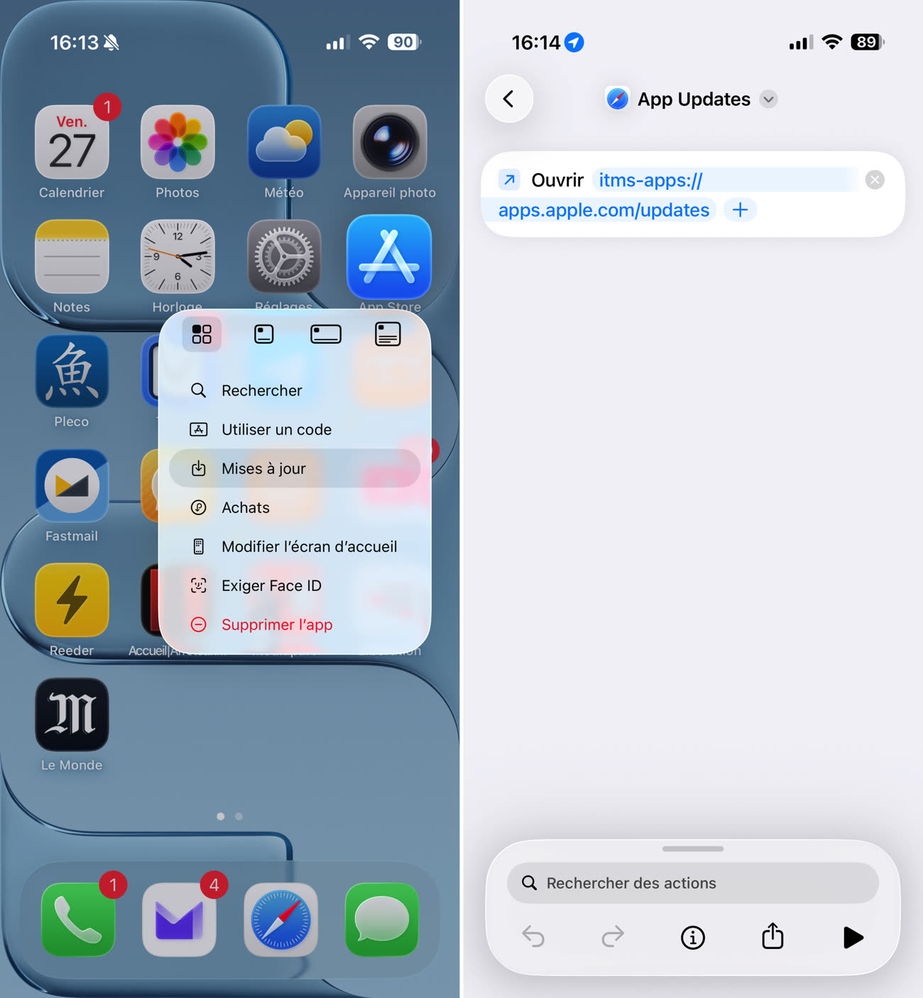 Astuce : accéder plus vite aux mises à jour des apps sur iOS 26.4
