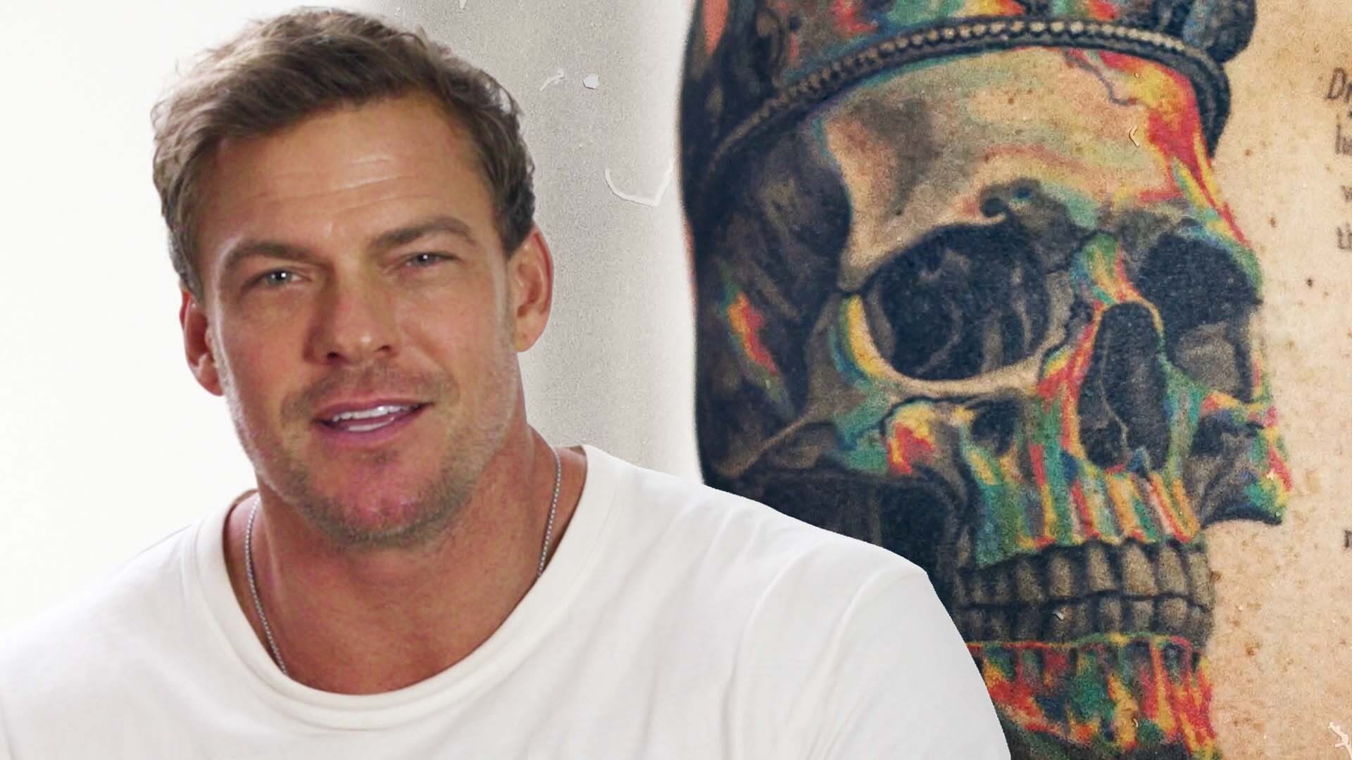 Alan Ritchson shows off his tattoos