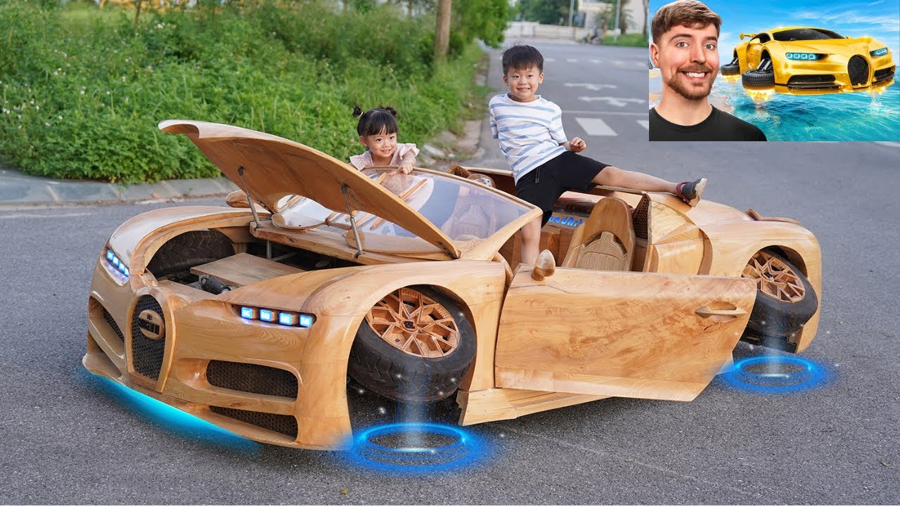 Building a drivable wooden sports car from scratch! | DIY electric mini ...