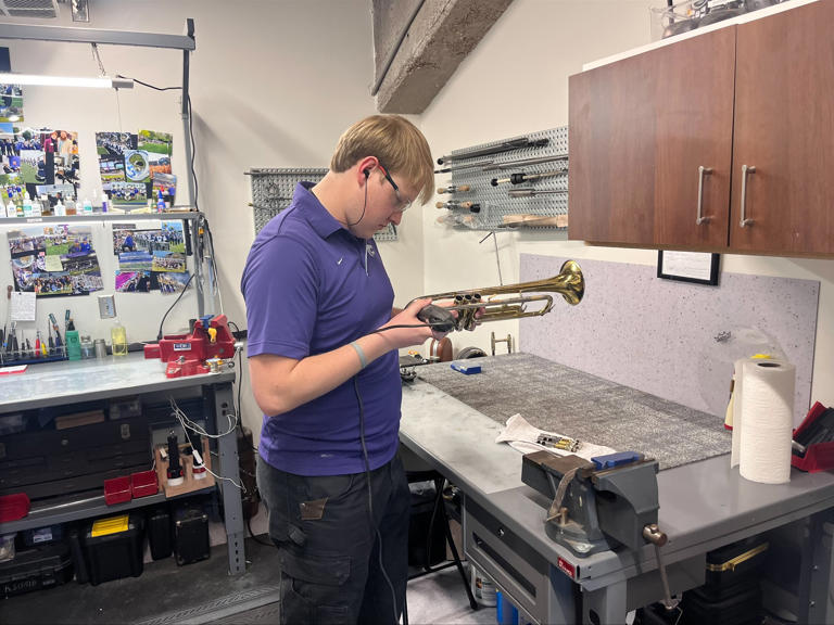 K-State students get hands-on experience in new music instrument repair ...