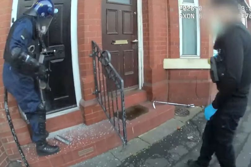 The door came down and police made a huge discovery