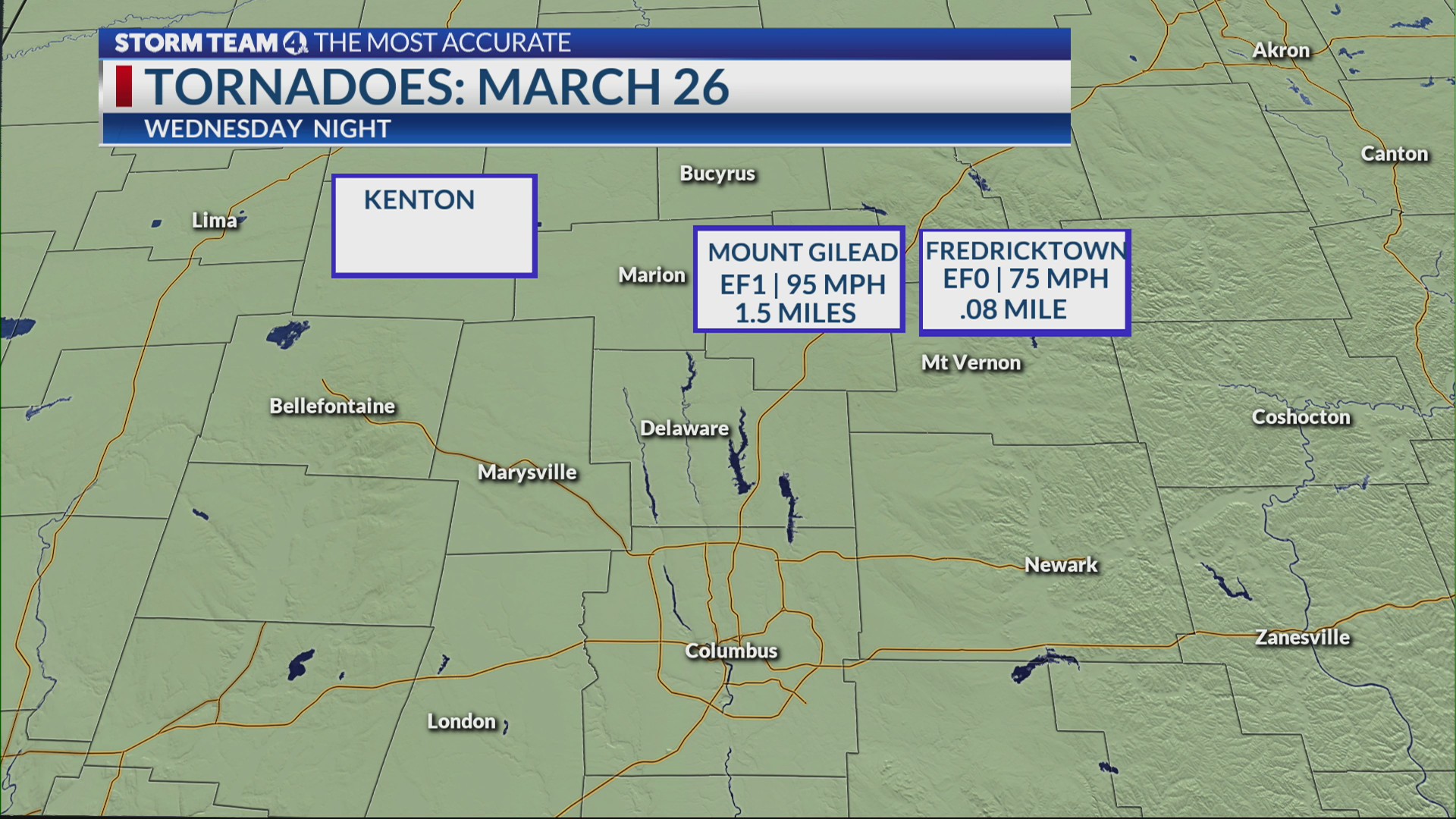 National Weather Service confirms 3 tornadoes in central Ohio