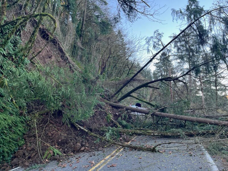Cornell Road landslide cleanup will continue well into next week, PBOT says