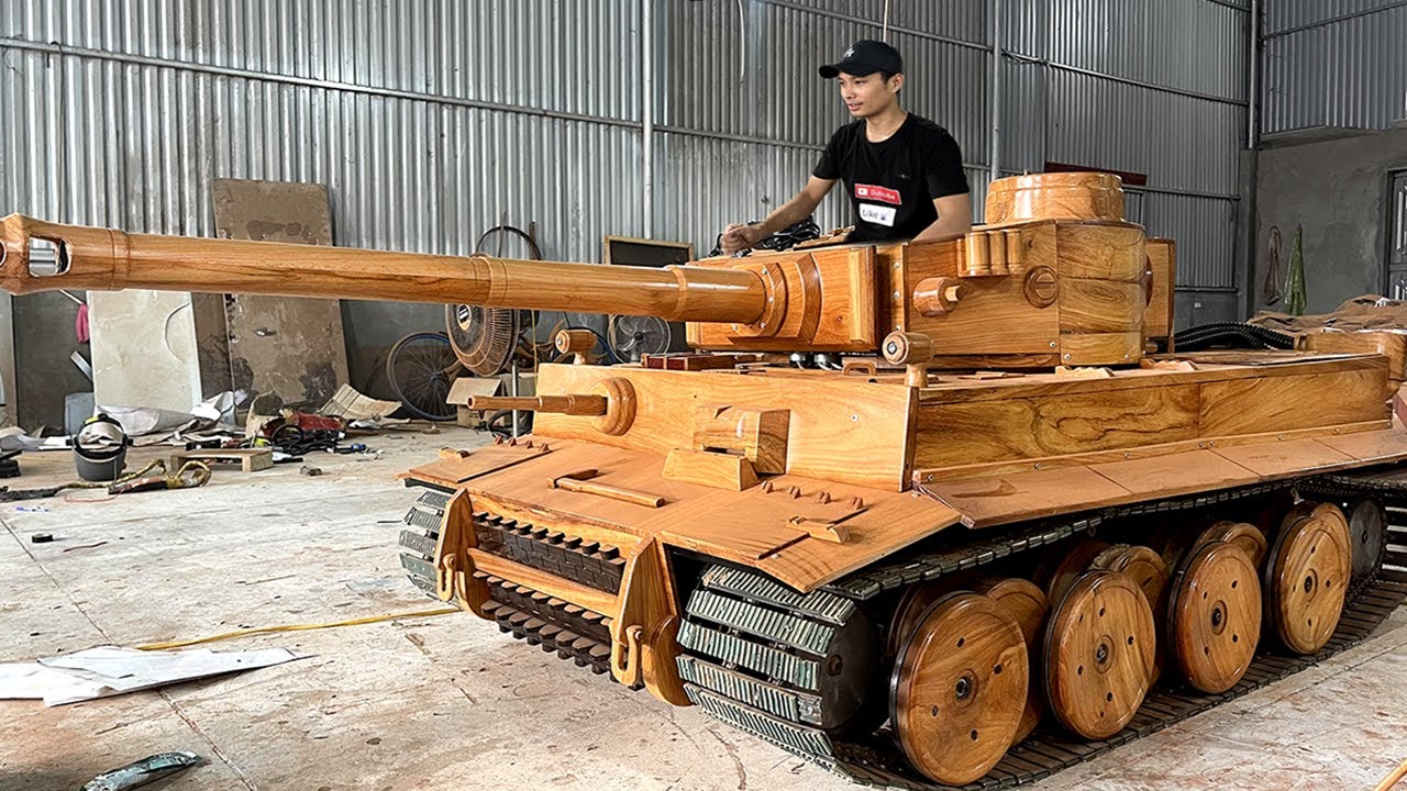Dad spends 3 months building his son's favorite tank