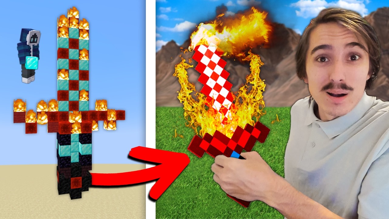 Minecraft mais tout ce que je build devient réel!