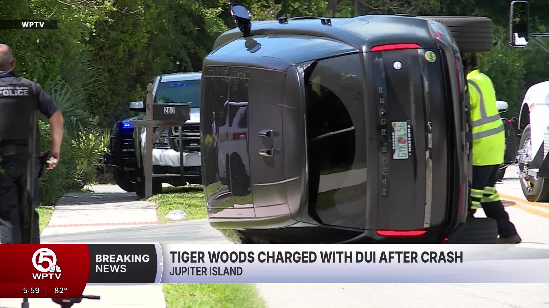 Tiger Woods faces DUI charges after rollover crash