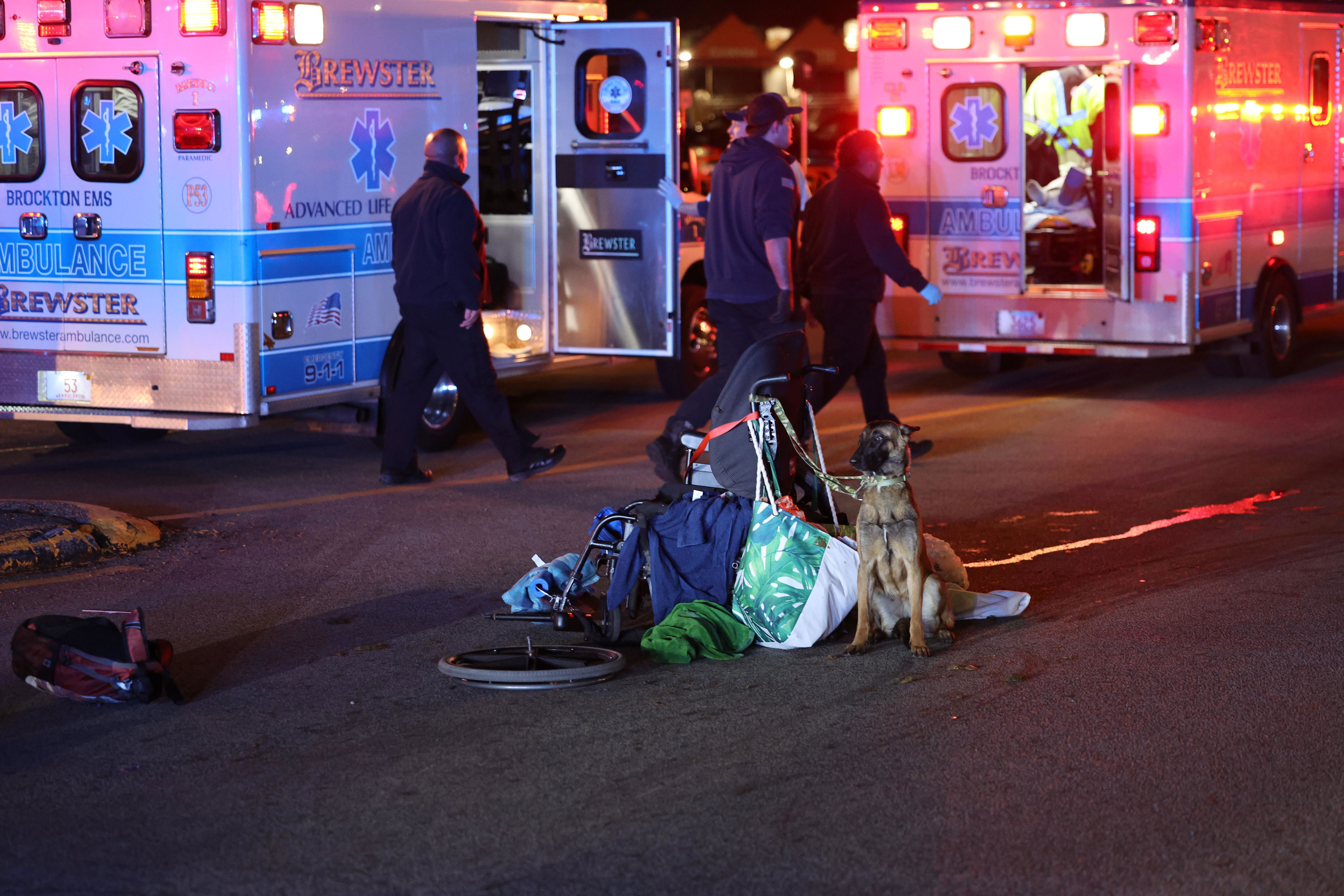 Man pushing wheelchair flown to hospital after Brockton crash