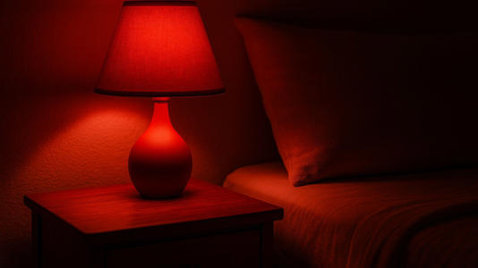 Luz roja para dormir | Para qué sirve y por qué la recomiendan para el descanso. Foto (IA)
