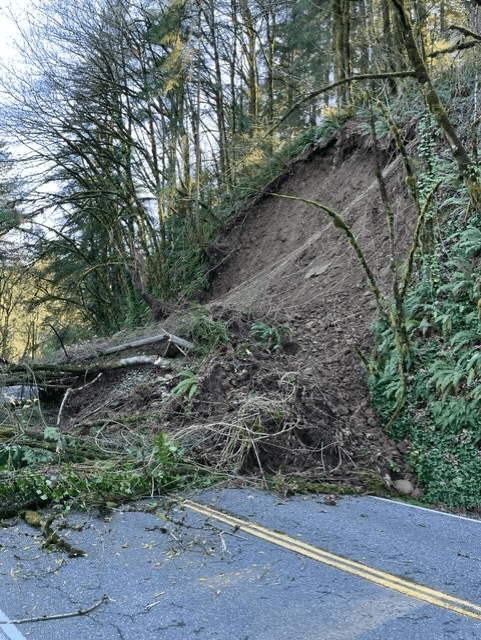 Cornell Road landslide cleanup will continue well into next week, PBOT says