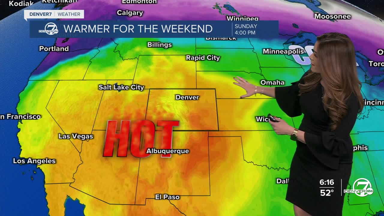 Very warm, near record-breaking temperatures in Denver this weekend