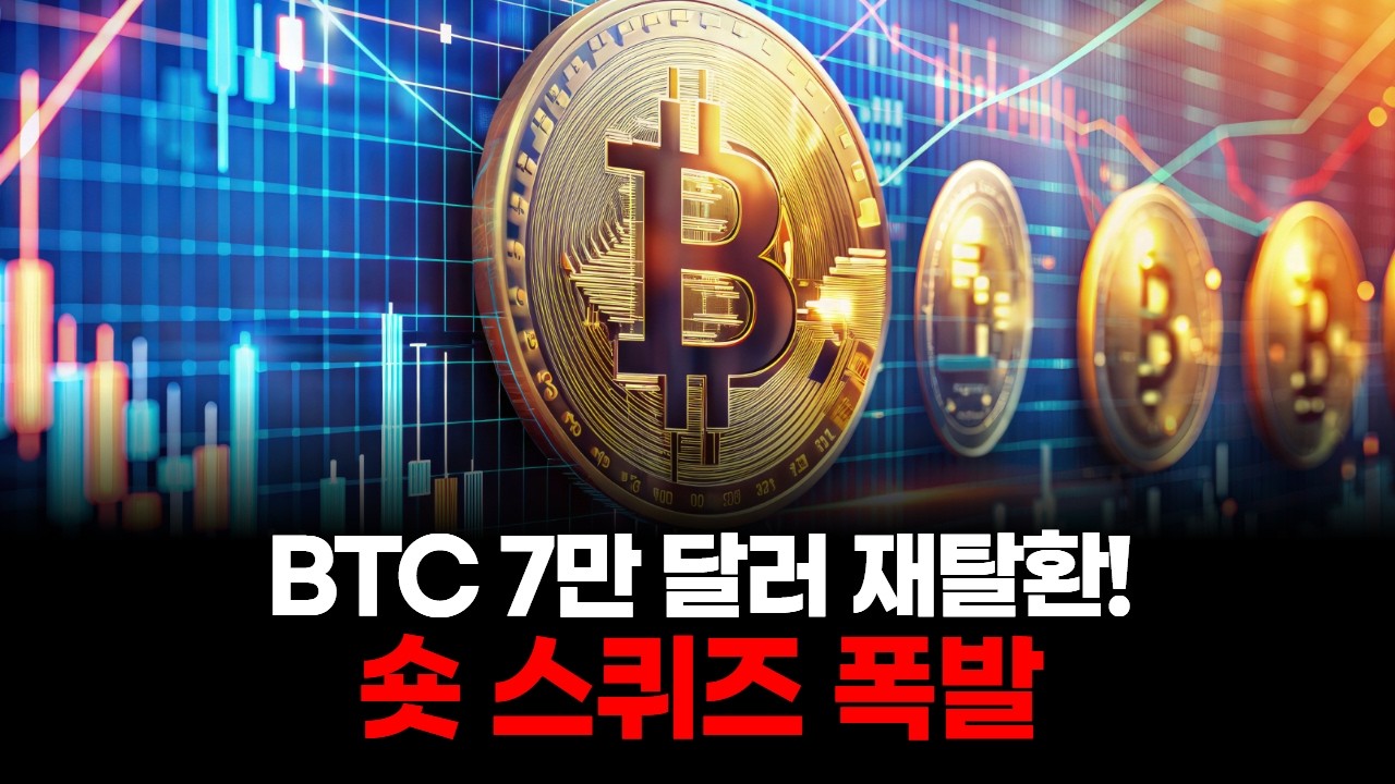 BTC 7만 달러 재탈환! 숏 스퀴즈 폭발
