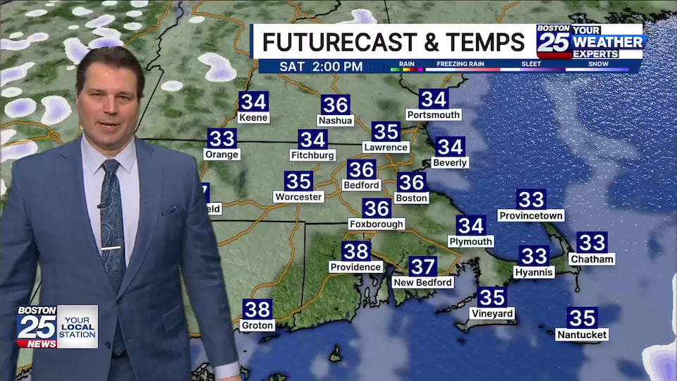 Boston 25 Friday evening weather forecast