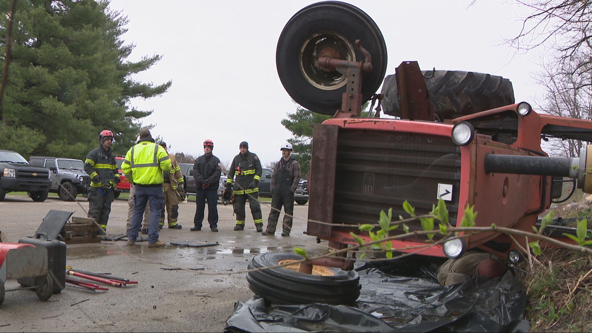 Firefighters get hands-on training to respond to farming, agricultural ...