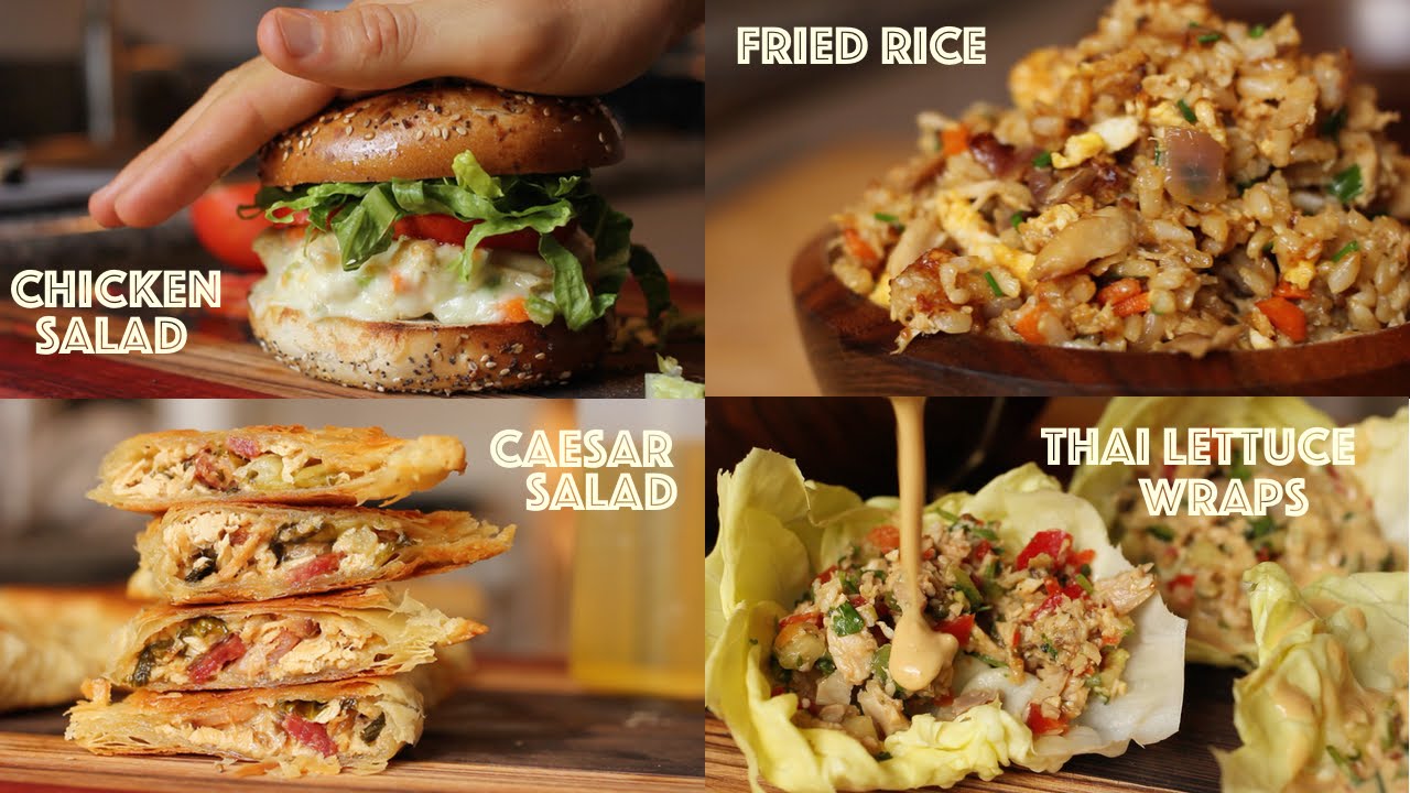 I transformed leftover chicken into 5 meals! 🍽️
