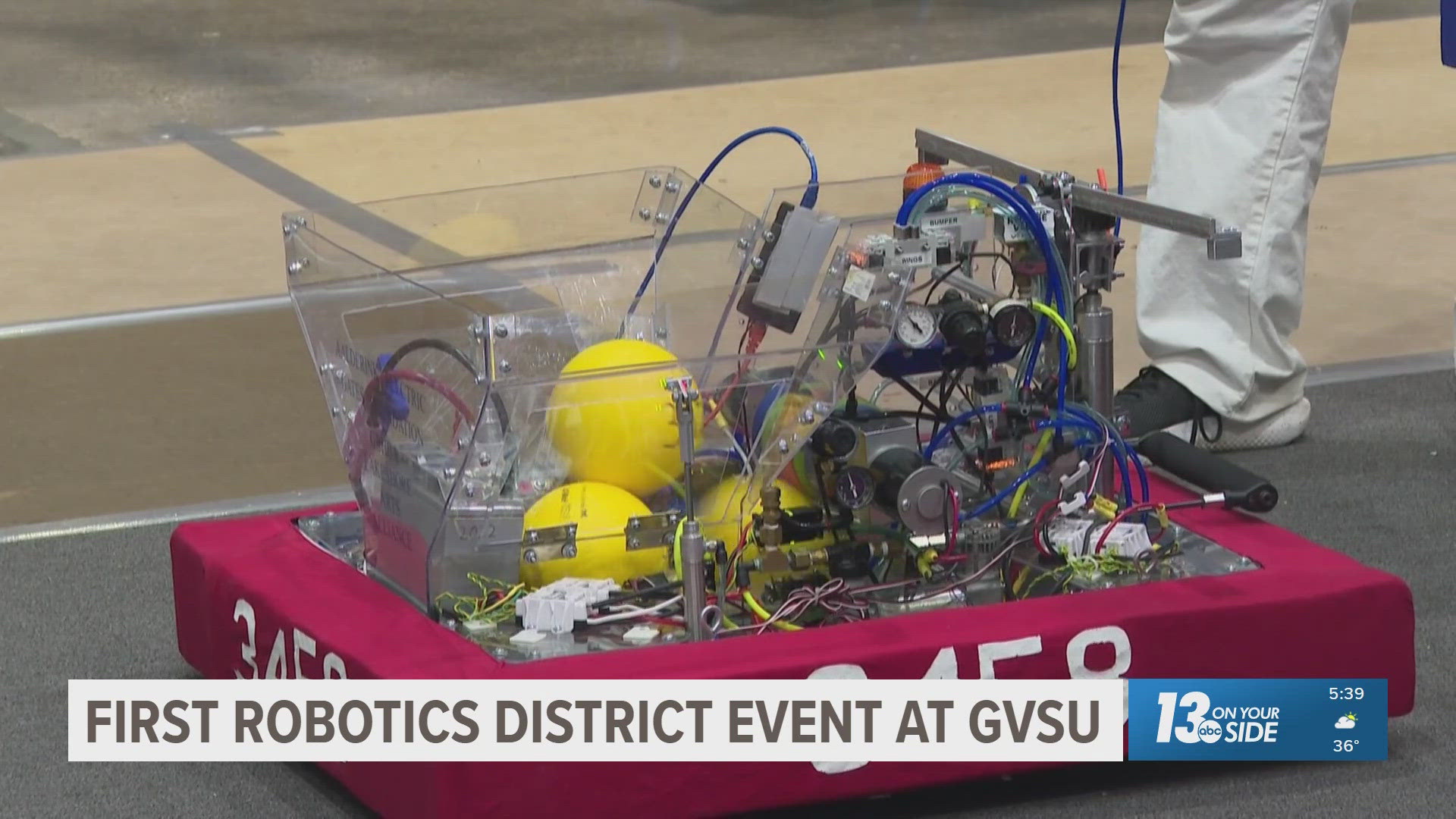 High school robotics teams from across Michigan attend competition at GVSU
