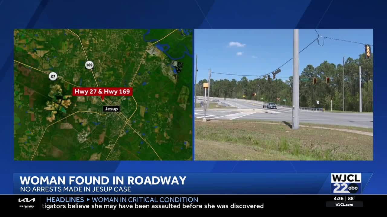 Woman found beaten on Jesup road