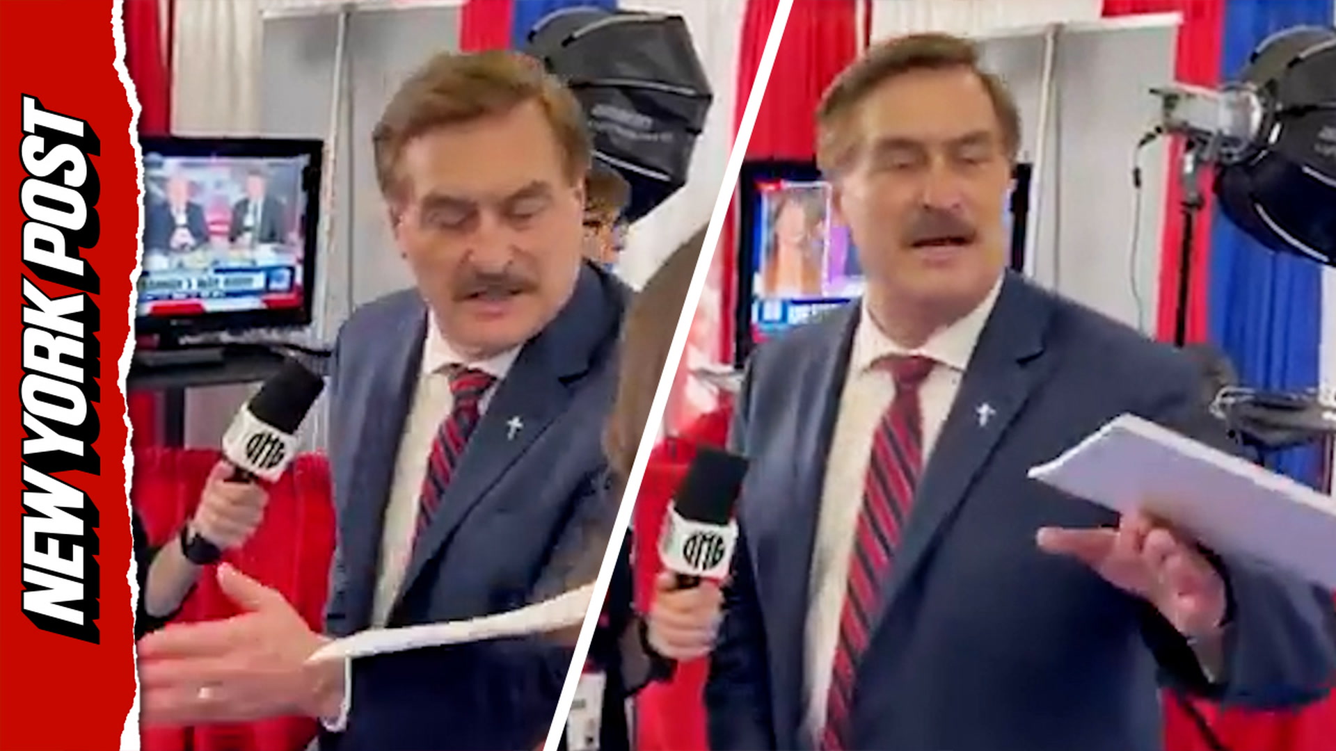 Watch: Mike Lindell served legal documents during live TV interview