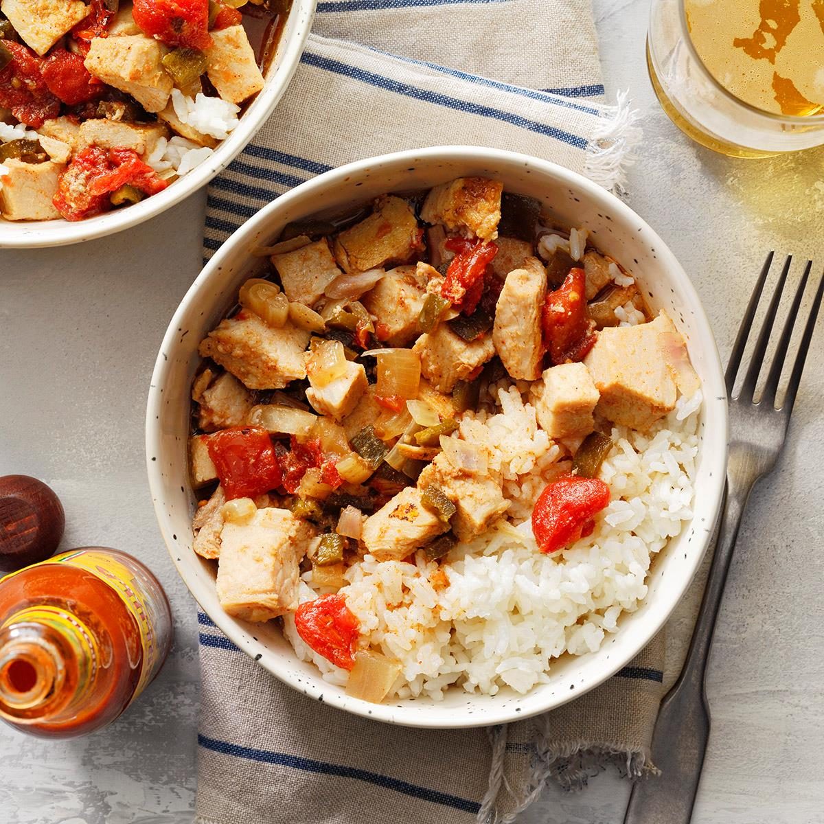 <p>Three hours in the slow cooker turns this spice-coated pork loin into a tender, juicy, succulent dinner with minimal effort. Serve over <a href="https://www.tasteofhome.com/article/how-to-make-rice/">perfectly cooked rice</a>.</p> <div class="listicle-page__buttons"> <div class="listicle-page__cta-button"><a href='https://www.tasteofhome.com/recipes/slow-cooker-arizona-poblano-pork/'>Go to Recipe</a></div> </div>
