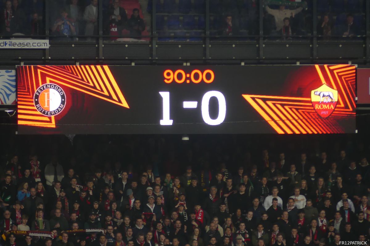 Feyenoord ontvangt AS Roma in uitverkochte Kuip
