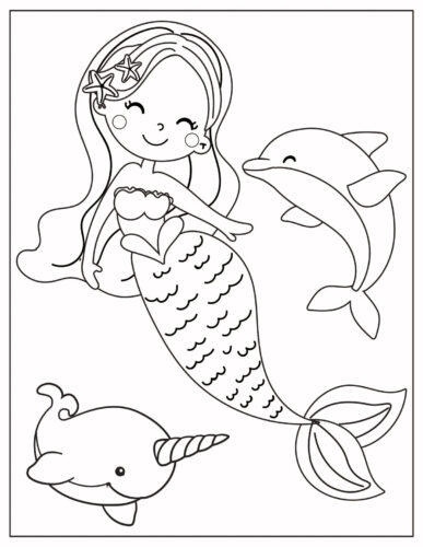 Mermaid Coloring Pages (Free Printable)