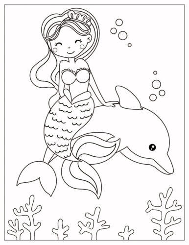Mermaid Coloring Pages (Free Printable)