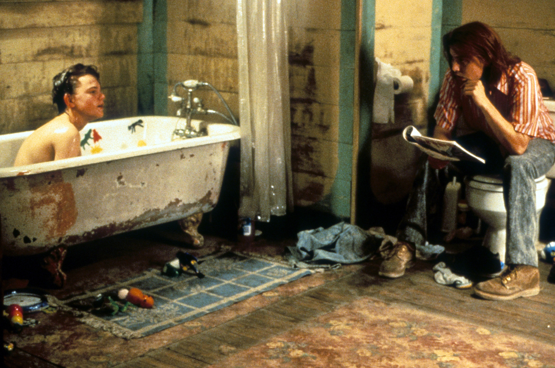 <p>Johnny Depp and Leonardo DiCaprio both received critical acclaim for their work in this coming-of-age drama. Despite DiCaprio's character Arnie suffering from aquaphobia, he's seen bathing in a dilapidated bathtub while Gilbert (Depp) looks on, sitting on the toilet.</p><p><a href="https://www.msn.com/en-us/community/channel/vid-7xx8mnucu55yw63we9va2gwr7uihbxwc68fxqp25x6tg4ftibpra?cvid=94631541bc0f4f89bfd59158d696ad7e">Follow us and access great exclusive content every day</a></p>