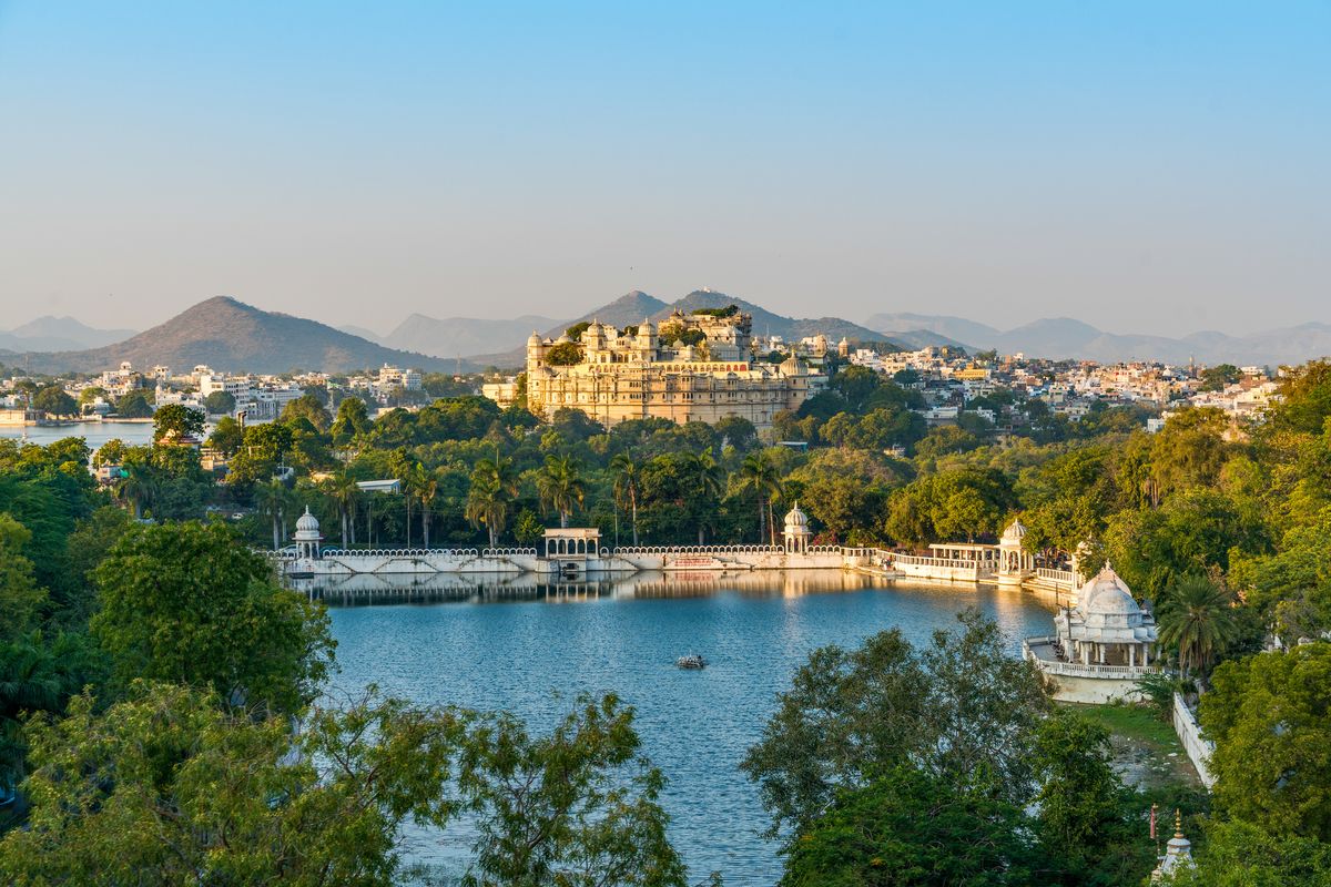 <p>There’s something extra dreamy about waterfront towns, and Udaipur is surrounded by a total of seven sparkling lakes serving as the backdrop for stunning sunsets. Journey to the middle of Lake Pichola for a memorable stay at the <a href="https://www.tajhotels.com/en-in/taj/taj-lake-palace-udaipur/">Taj Lake Palace</a>, a grandiose marble hotel constructed in the 1740s.</p>