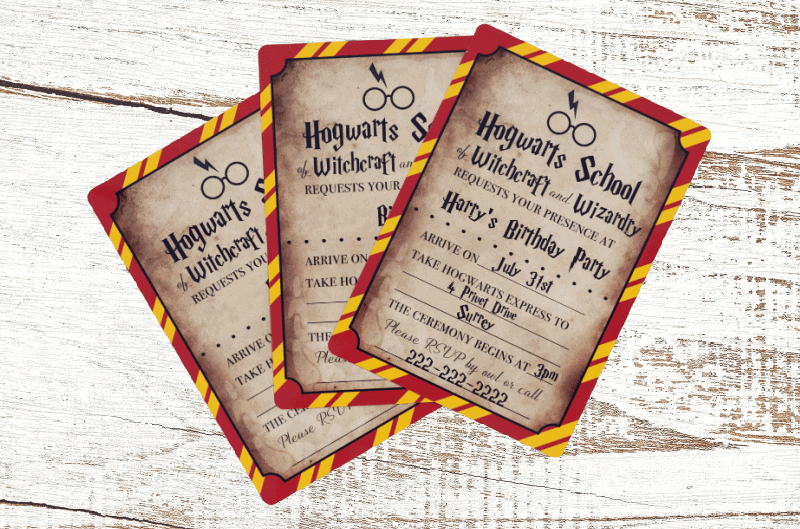 FREE Printable Harry Potter Invitation Templates  Harry potter invitations,  Harry potter birthday, Harry potter bday