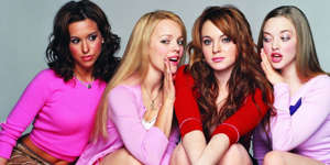The Plastics on the poster for Mean Girls