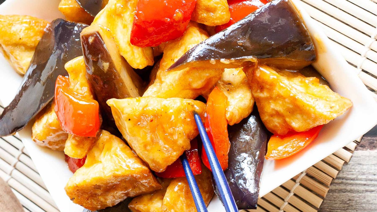 <p>Have you always loved eggplant tofu, but Panda Express doesn’t serve it near your location anymore, or if you always wanted to try it but never had a chance? Fry up your skillet now and make this tofu, eggplant, and bell pepper dish stir-fried in a sweet and spicy sauce.</p> <p><strong>Recipe: <a href="https://mypureplants.com/panda-express-eggplant-tofu/">panda express eggplant tofu</a></strong></p>