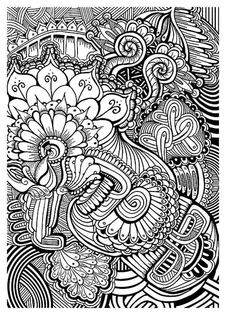Stress Relief Coloring Pages For Adults 