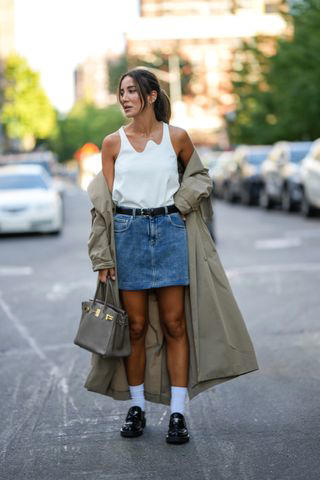 13 Cute Ways to Style Jean Skirts