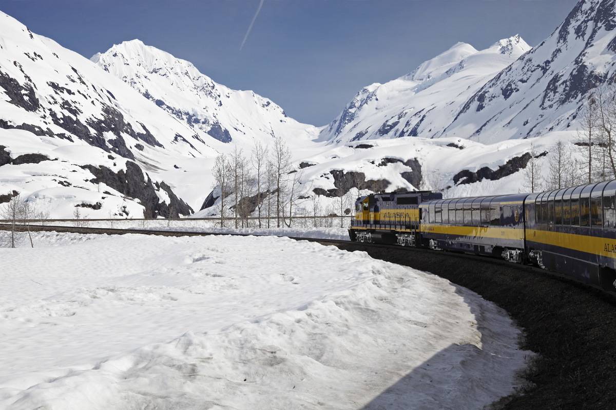 <p>The <i>Summit Excursion</i> travels down the White Pass Yukon Railroad, which rises 2,865 feet through the mountains of Alaska. Passengers ride in old cars that date back to the Klondike Gold Rush, and they see glaciers, waterfalls, tunnels, and historical sites throughout the state.</p> <p>Since Alaska gets so cold, you can sightsee within the warm train. But if you want some outside activity too, you can book a train ride and bike ride package, or a train ride and bus trip. The Summit Excursion is a well-rounded view of Alaska.</p>