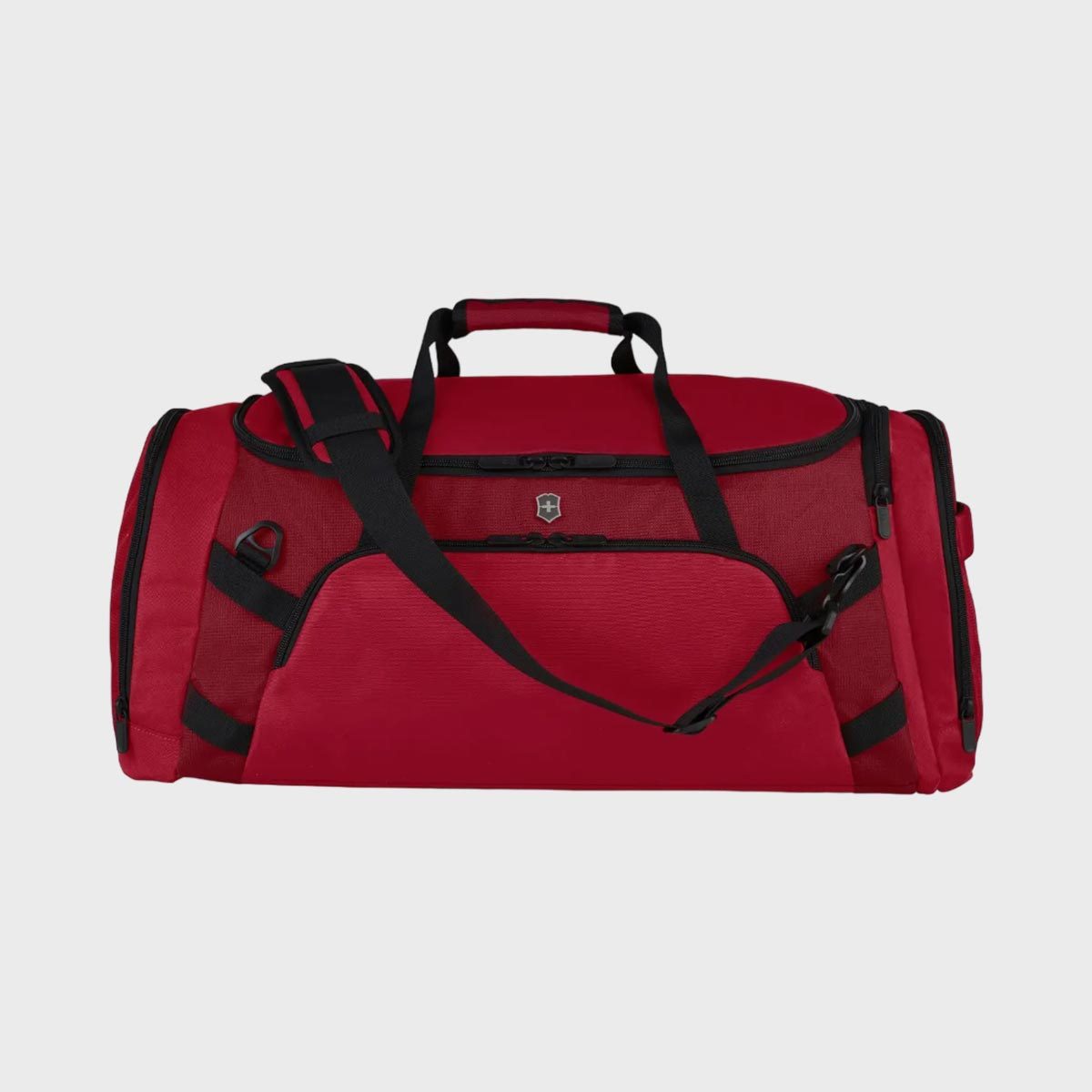 <h3 class="">Victorinox VX Sport Evo Two-in-One Backpack/Duffel</h3> <p>From the brand that created the original Swiss Army Knife, Victorinox brings the same ingenuity and clever functionality to its range of travel gear. A trusty duffle bag gets an upgrade with this convertible carryall that we're calling the best large backpack for travel. With a focus on practicality, durability and comfort, this <a href="https://www.victorinox.com/us/en/Products/Travel-Gear/Backpacks-Messengers/VX-Sport-EVO-2-in-1-Backpack-Duffel/p/611420" rel="noopener">two-in-one backpack/duffel</a> is an indispensable companion for navigating any journey, near or far.</p> <p>Hidden straps convert the duffle into a backpack and allow for hands-free cruising, whether you're racing for a flight or meandering on an outdoor expedition. Crafted from extra-tough polyester, it holds up on outdoor adventures. Plus, handy multipurpose pockets offer versatile storage solutions to avoid <a href="https://www.rd.com/list/packing-mistakes/">packing mistakes</a>, including a separate space for shoes and compartments for electronics. It's a <a href="https://www.rd.com/list/smart-bags-airplanes/">smart bag</a> to have in your collection.</p> <p><strong>Pros</strong></p> <ul> <li>57-liter capacity</li> <li class="">Convertible multipurpose bag</li> <li class="">Adjustable padded backpack straps stow away when not in use</li> <li class="">Made of water-repellent fabric</li> <li class="">Has airflow channels in the padded back panels</li> </ul> <p><strong>Cons</strong></p> <ul> <li class="">Only two colors available</li> </ul> <p class="listicle-page__cta-button-shop"><a class="shop-btn" href="https://www.victorinox.com/us/en/Products/Travel-Gear/Backpacks-Messengers/VX-Sport-EVO-2-in-1-Backpack-Duffel/p/611420">Shop Now</a></p>
