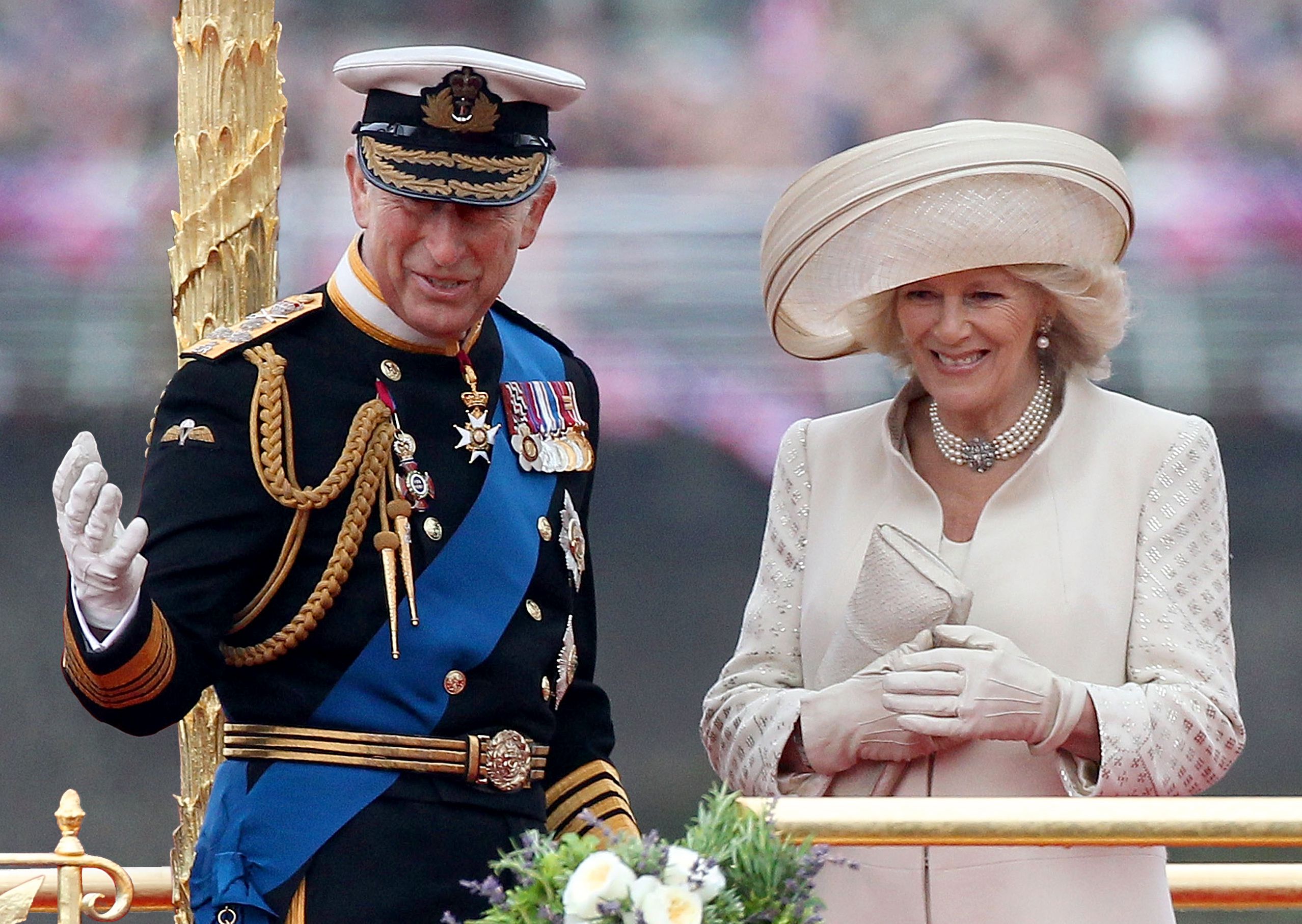 queen camilla hands out easter money as she stands in for king charles