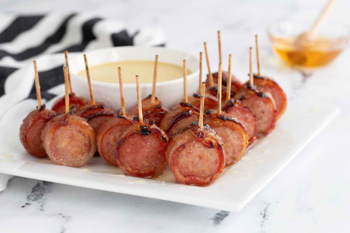 Bacon Wrapped Sausage Bites