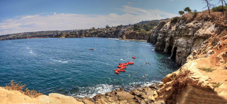 Everyone that visits San Diego should do one of the La Jolla Kayak tours at least once. There's nothing more peaceful than going to spot gorgeous coves and intriguing caves in the calm ocean while the sun is shining.