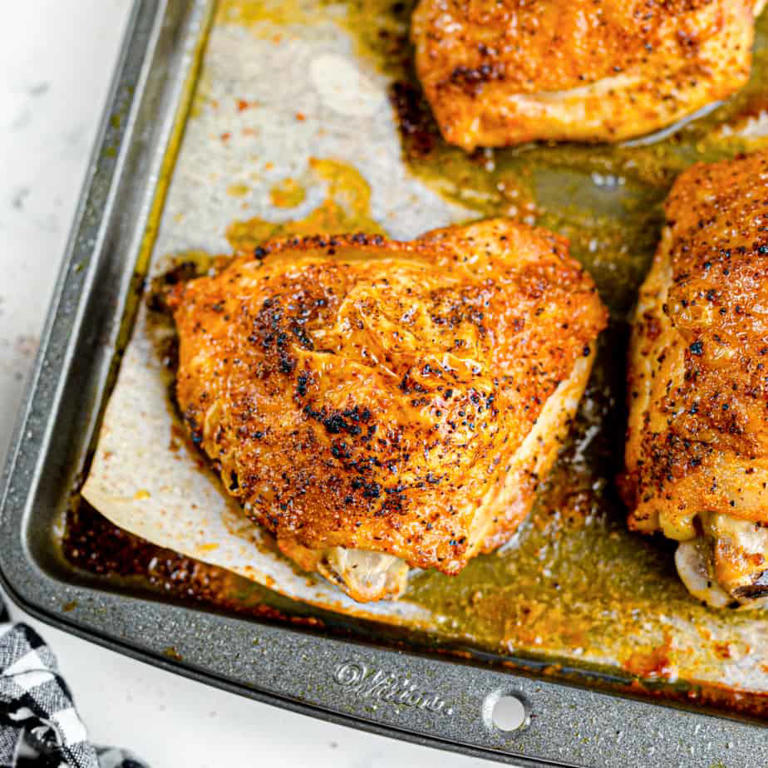 Oven Baked Chicken Thighs (With Crispy Skin!)