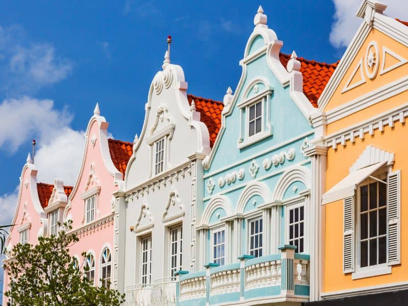 Dutch inspired buildings in Aruba