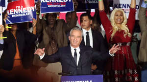Robert F. Kennedy Jr. has repeatedly earned double-digit support in Democratic primary polls against Biden. David L. Ryan/The Boston Globe via Getty Images