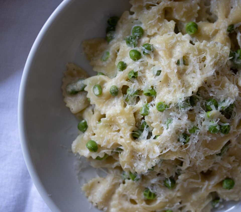 Farfalle Pasta With Ricotta And Peas