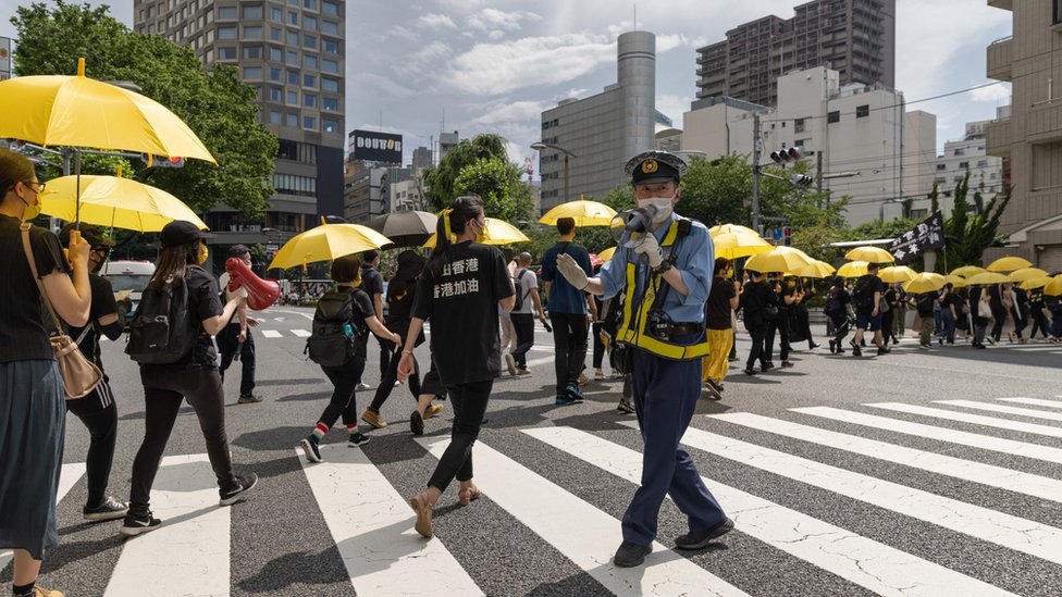 2019年反修例示威以來，日本是其中一個不時出現聲援香港遊行抗議的地方。